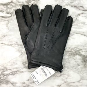 Fownes Men’s Leather Gloves Black Medium